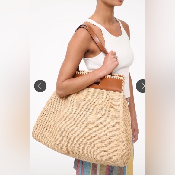 STAUD Handbags - STAUD Rue tote bag natural beige